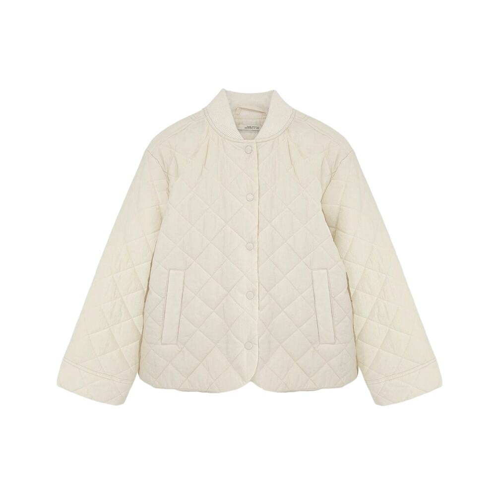 A NEW DAY Water Resistant Quilted Bomber Jacket in Cream XS